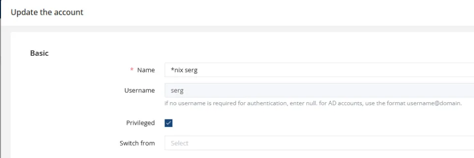 Настройка задачи Push Accounts в JumpServer PAM