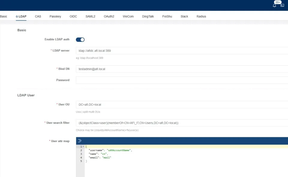 Настройки интеграции JumpServer с LDAP и Active Directory